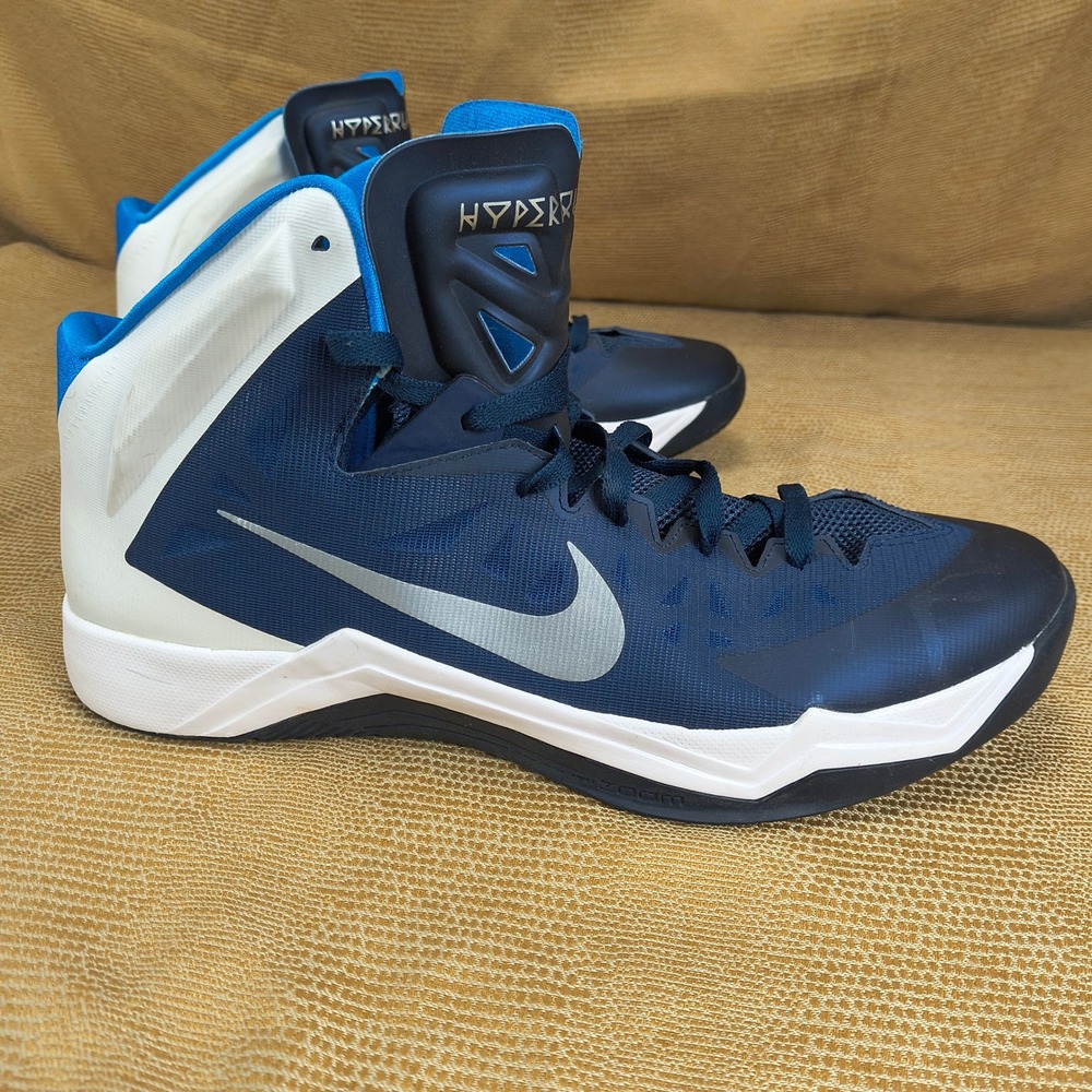 Nike Zoom Hyperquickness Mens 15 Midnight Navy Silver Blue 599420-400 Basketball - Picture 12 of 16